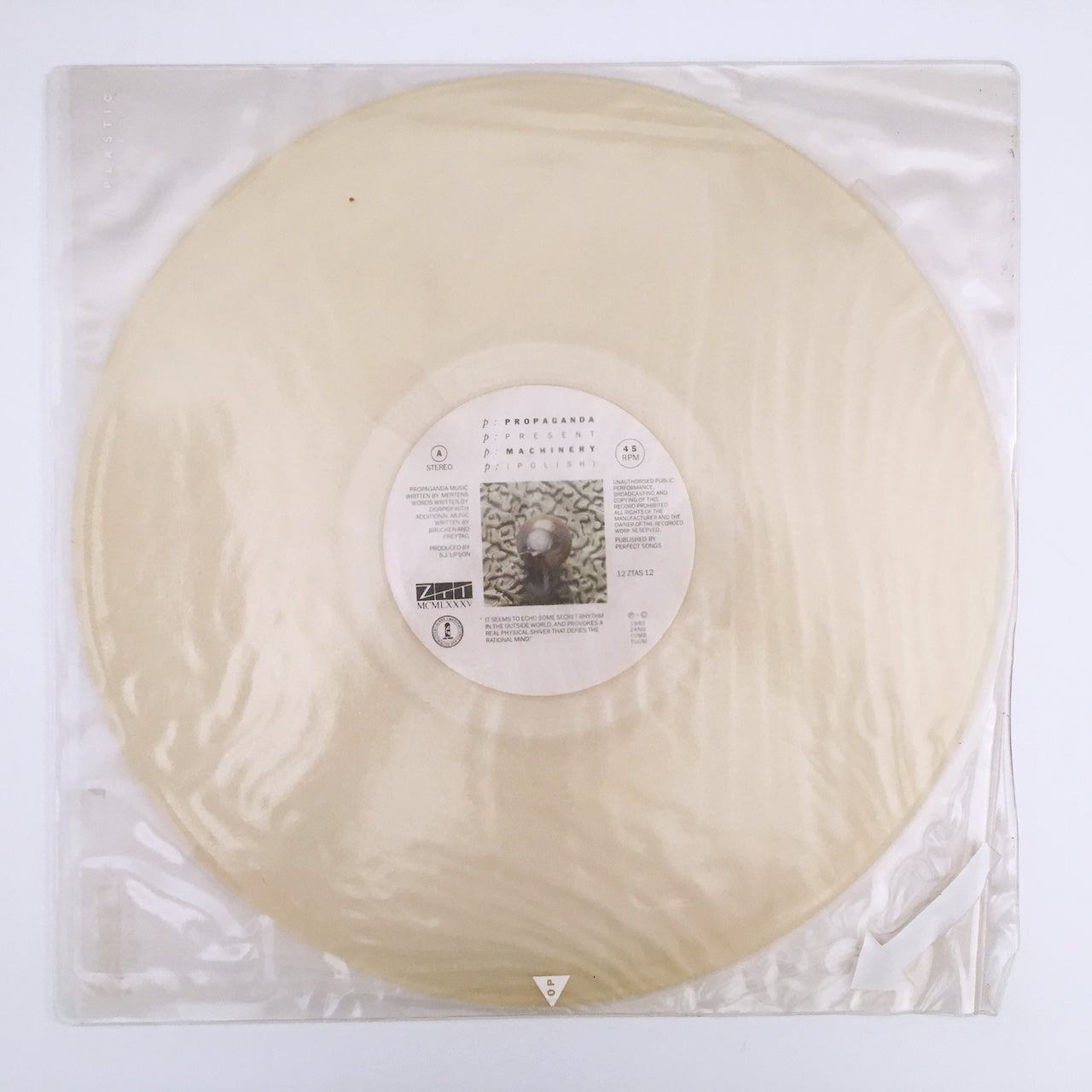 LP/ PROPAGANDA / P: MACHINERY (P: PLASTIC) / UK盤 45回転 ZTT 12ZTAS12