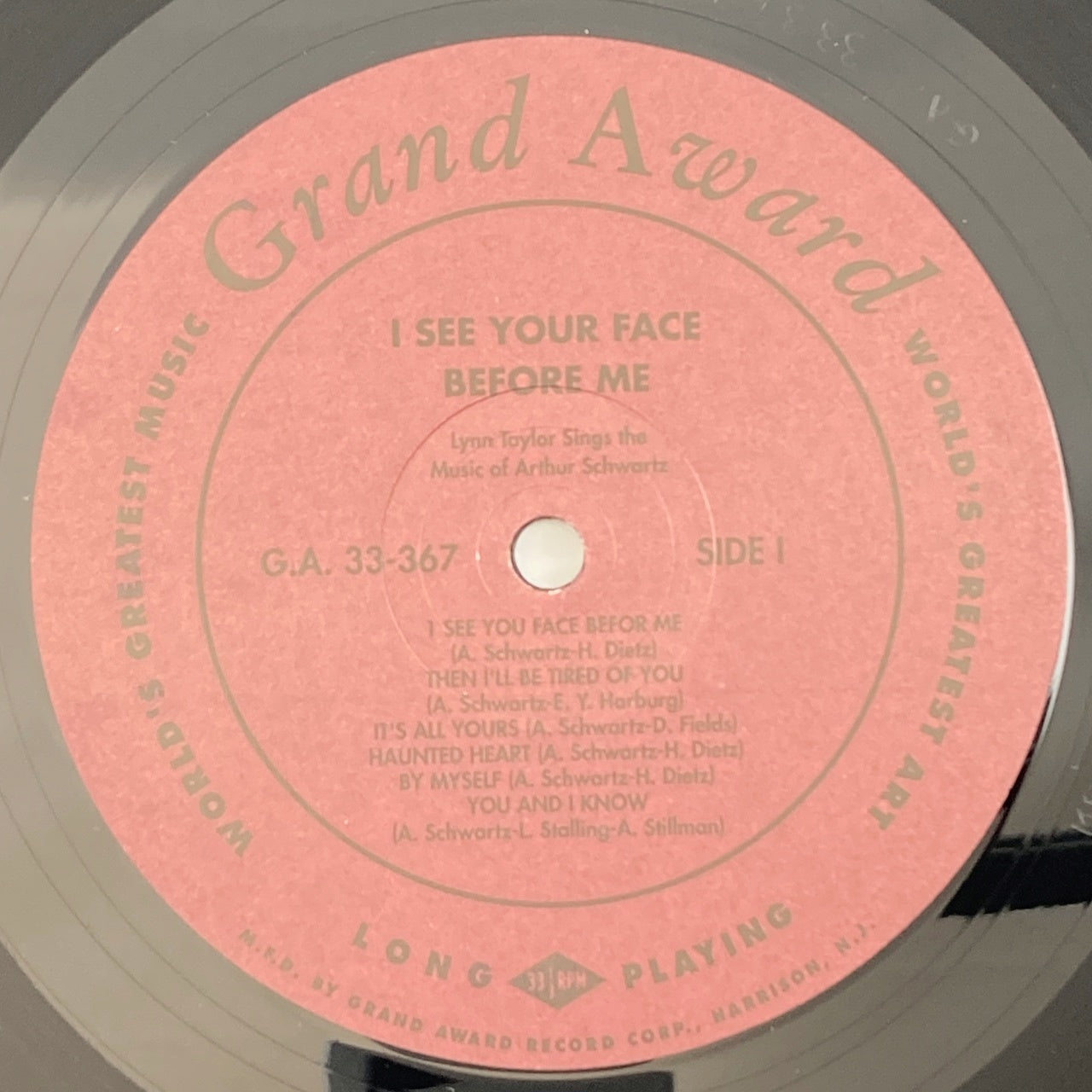 LP/ LYNN TAYLOR / I SEE YOUR FACE BEFORE ME / US盤 コーティングJK リイシュー GRAND AWARD GA33-367