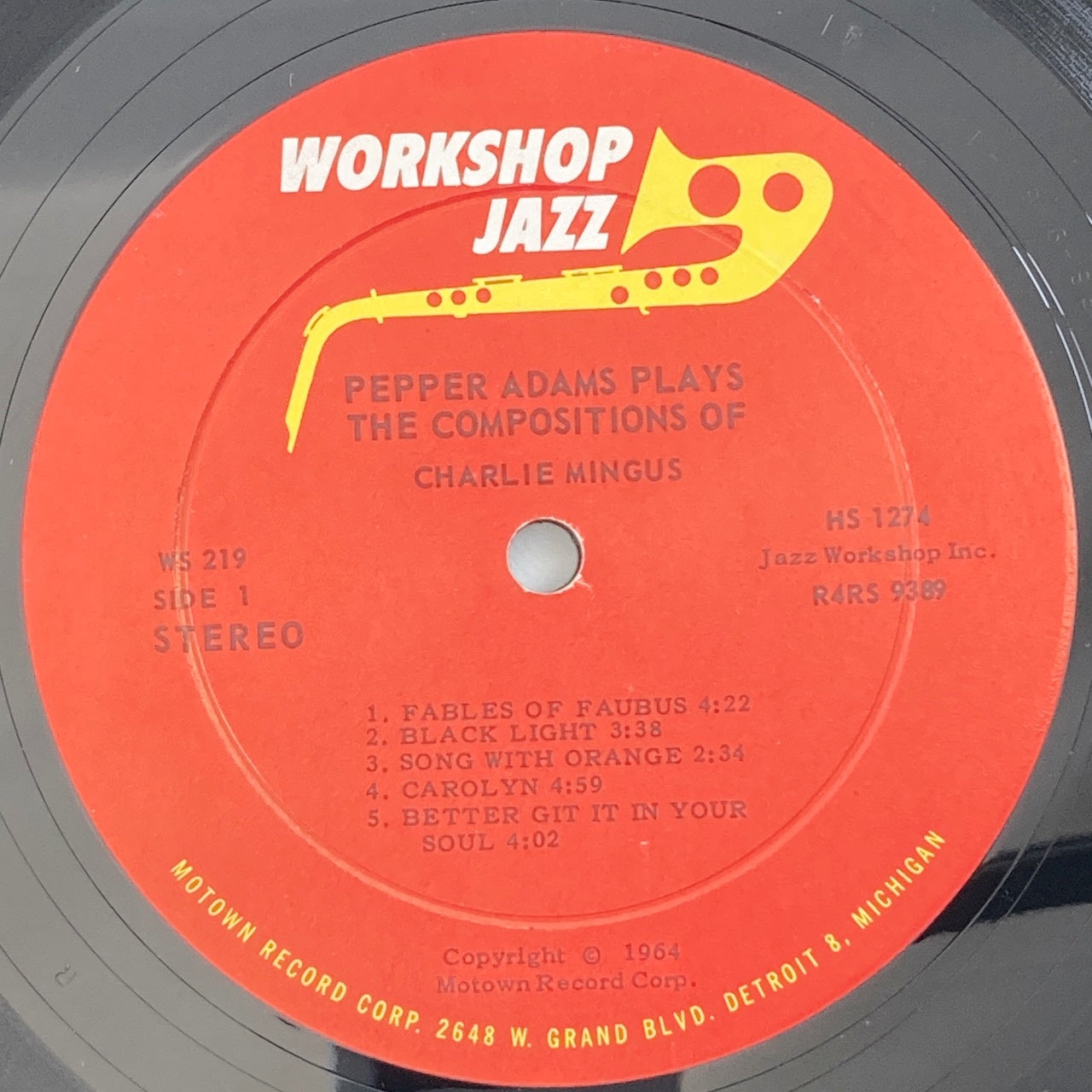 LP/ PEPPER ADAMS / PLAYS THE COMPOSITIONS OF CHARLIE MINGUS / US盤 オリジナル STEREO DG WORKSHOP JAZZ 219S