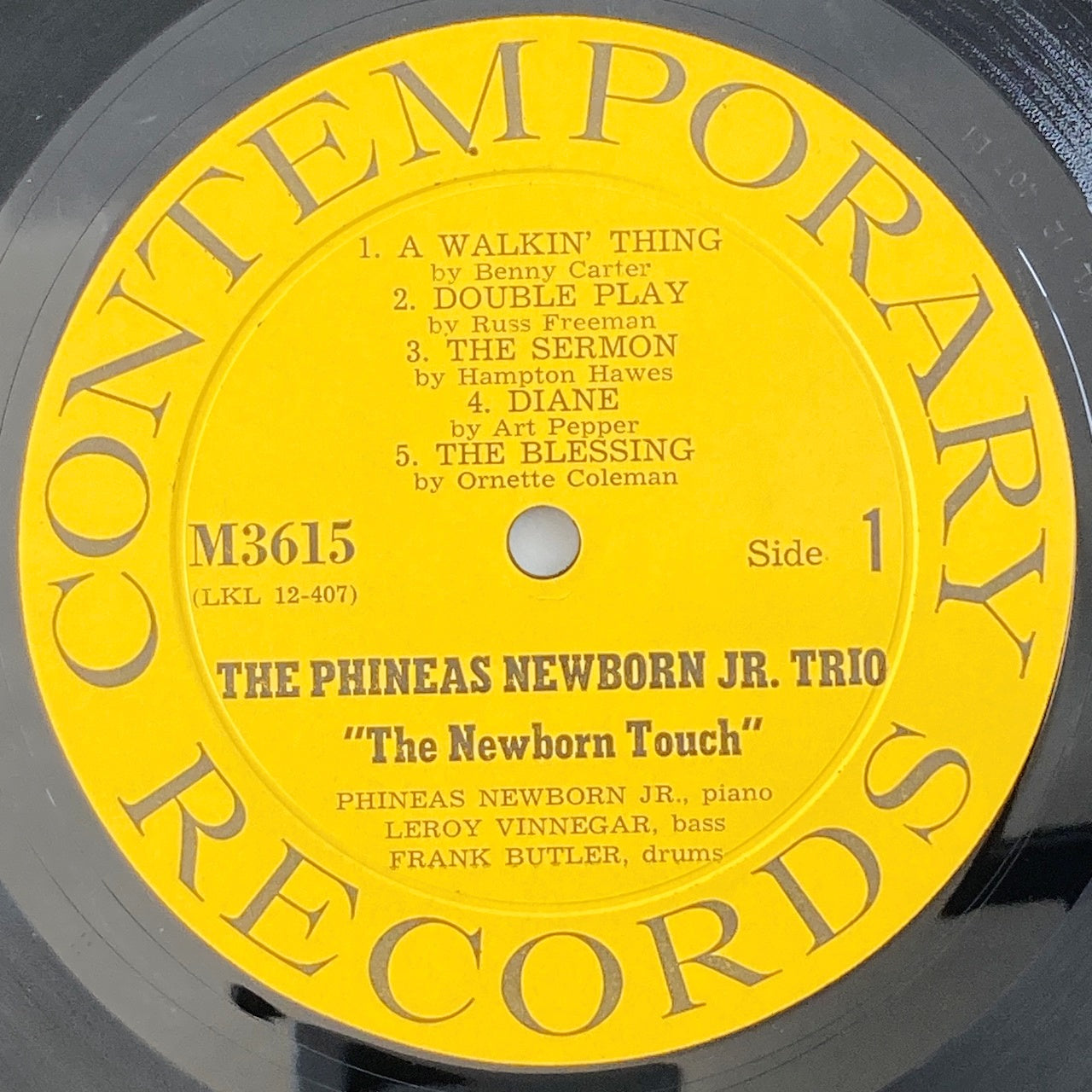 LP/ PHINEAS NEWBORN JR. TRIO / THE NEWBORN TOUCH / US盤 オリジナル 黄色ラベル 深溝 CS付 CONTEMPORARY M3615