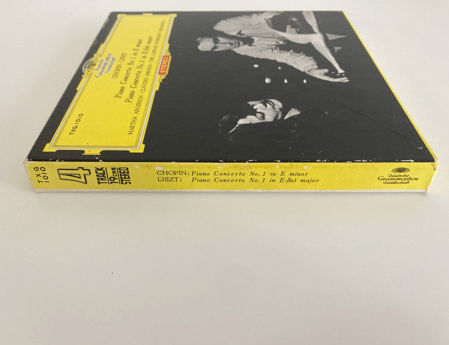 オープンリールテープ / アルゲリッチ、アバド / ショパン、リスト:ピアノ協奏曲第1番 / 国内盤 ライナー 7号 19cm/s (7 1/2IPS) 4トラック DGG TXG-1010