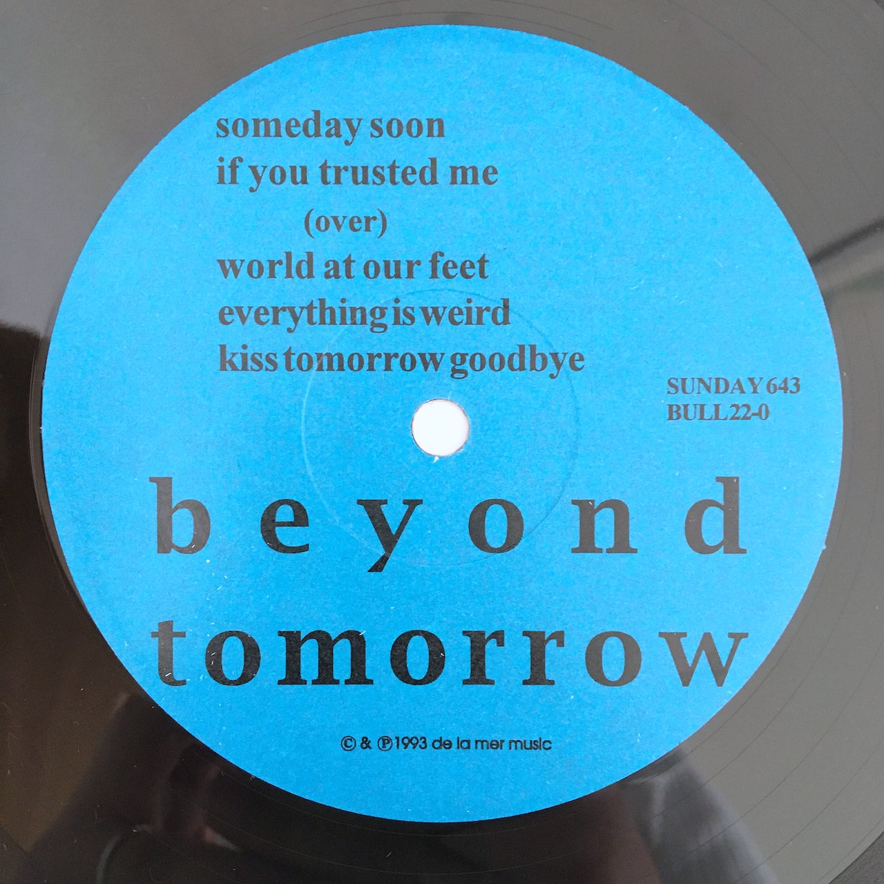 LP/ THEY GO BOOM!! / BEYOND TOMORROW / US盤 オリジナル 45回転 SYNTH-POP BRING ON BULL RECORDS BULL22-0