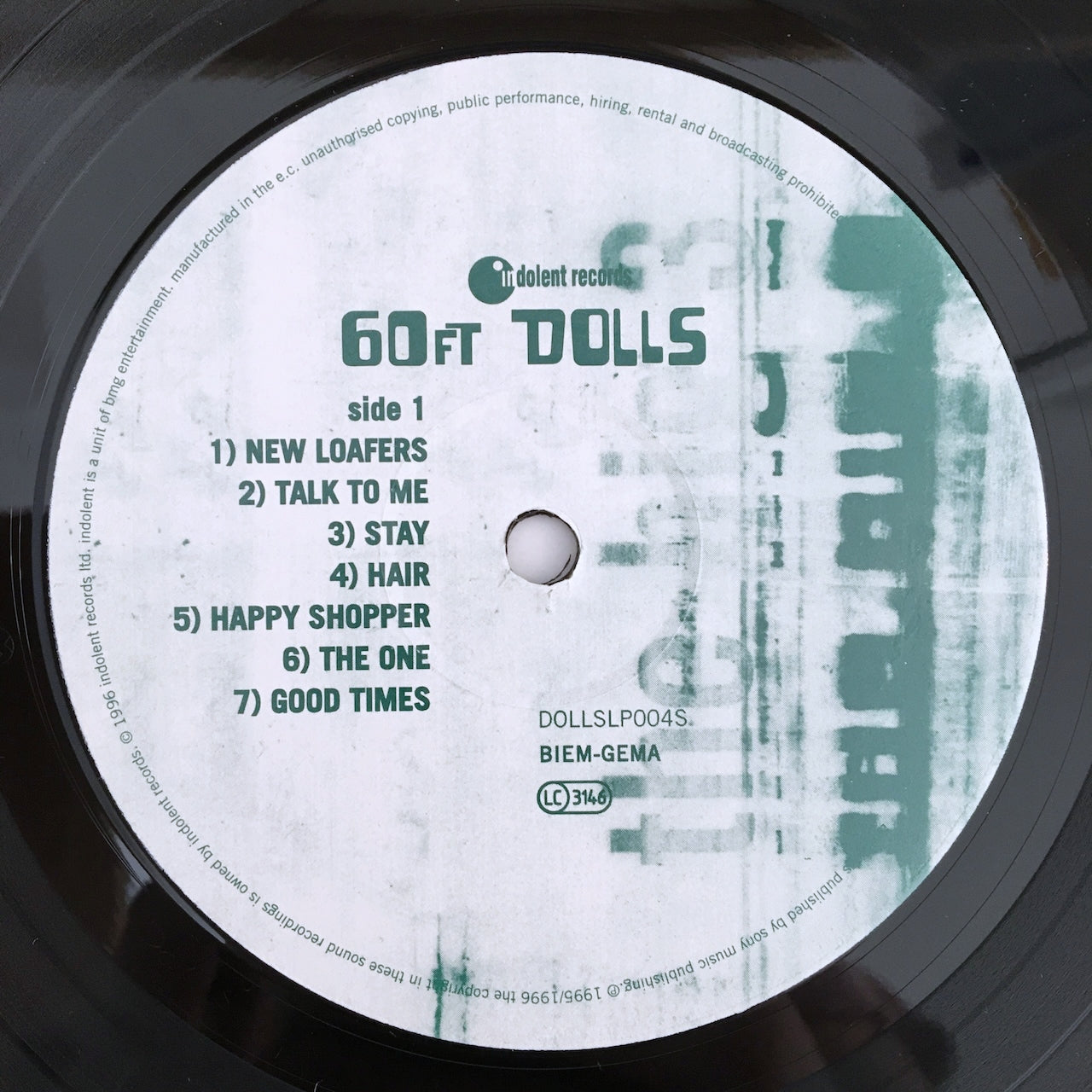 LP/ 60FT DOLLS / THE BIG 3 / UK盤 EP付き INDIE ROCK INDOLENT DOLLSLP004S