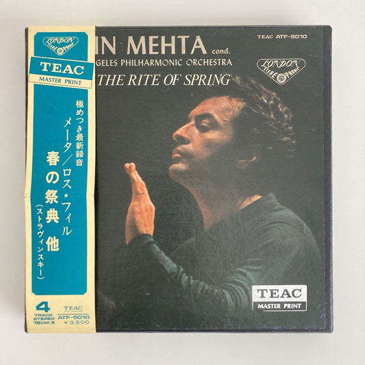オープンリールテープ / ズービン・メータ /  ストラヴィンスキー:バレエ音楽「春の祭典」 / 日本盤 帯・ライナー 7号 19cm/s (7 1/2IPS) 4トラック  LONDON ATF-50010
