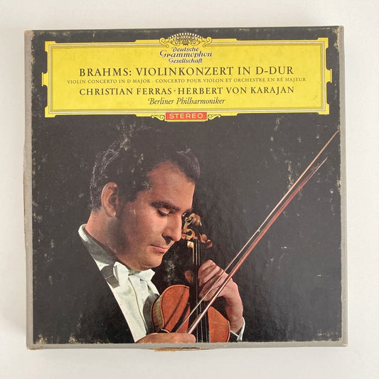 オープンリールテープ / クリスチャン・フェラス / ブラームス:ヴァイオリン協奏曲 / US盤  7号 19cm/s (7 1/2IPS) 4トラック DGG DGC8930