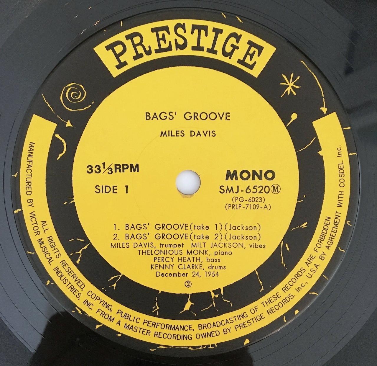 LP/ MILES DAVIS / BAGS GROOVE / 国内盤 ライナー PRESTIGE SMJ-6520(M)