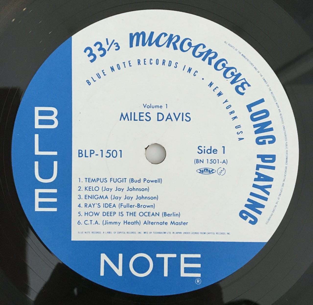 LP/ MILES DAVIS / VOLUME 1 / 国内盤 ライナー BLUE NOTE BLP-1501