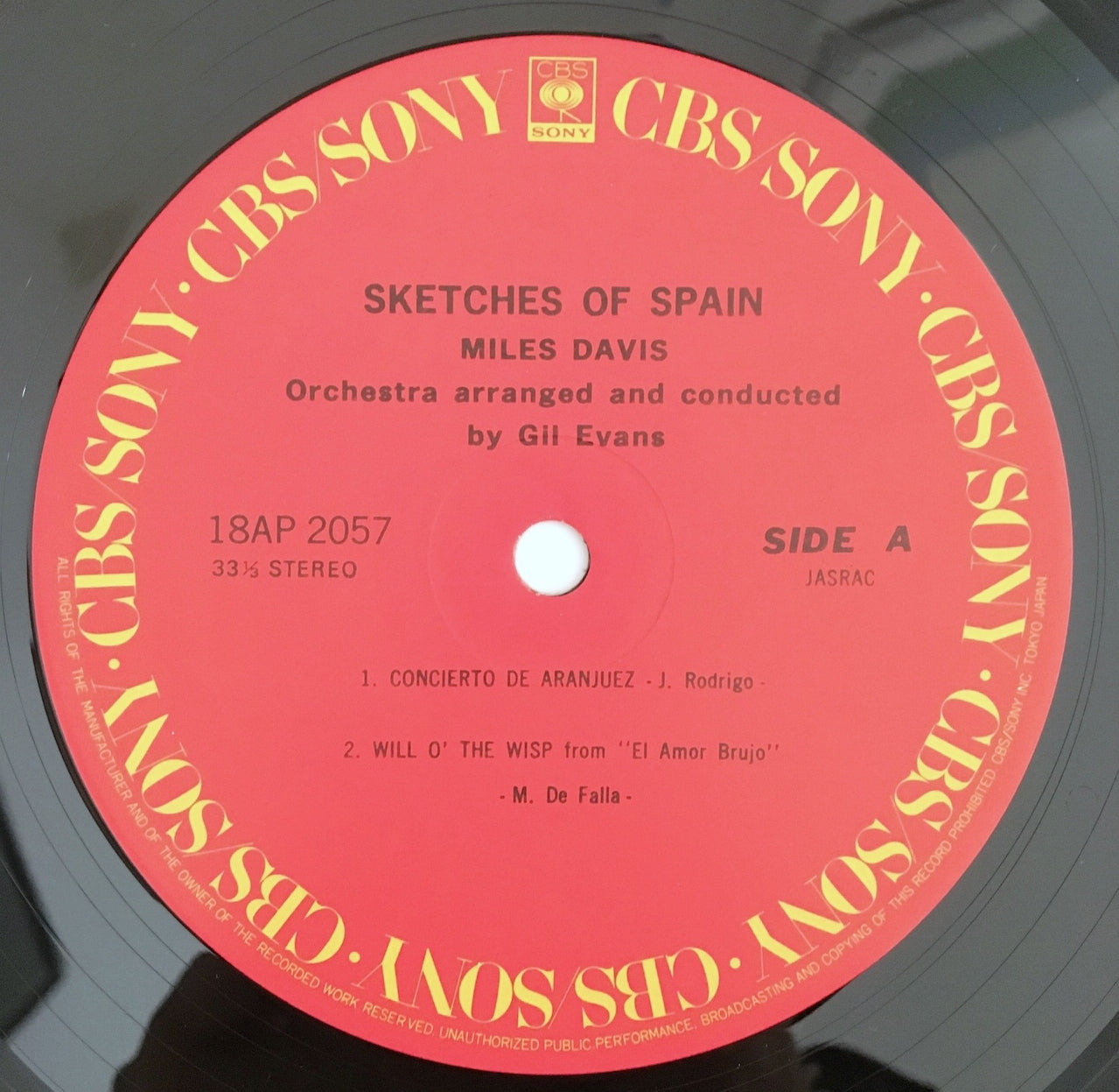 LP/ MILES DAVIS / SKETCHES OF SPAIN / 国内盤 帯・ライナー COLUMBIA 18AP2057