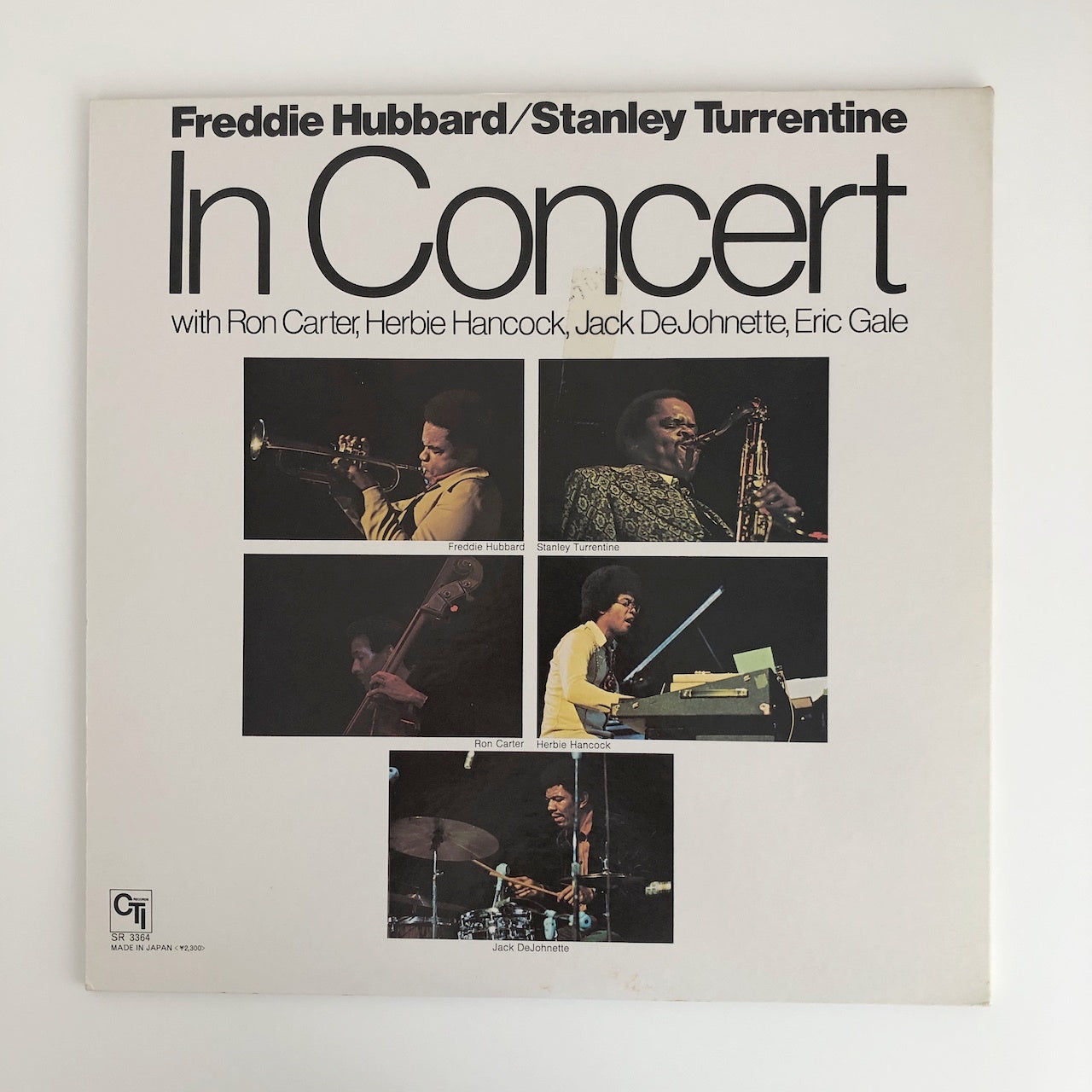 LP/ FREDDIE HUBBARD & STANLEY TURRENTINE / IN CONCERT VOLUME ONE / 国内盤 ライナー付き CTI SR3364