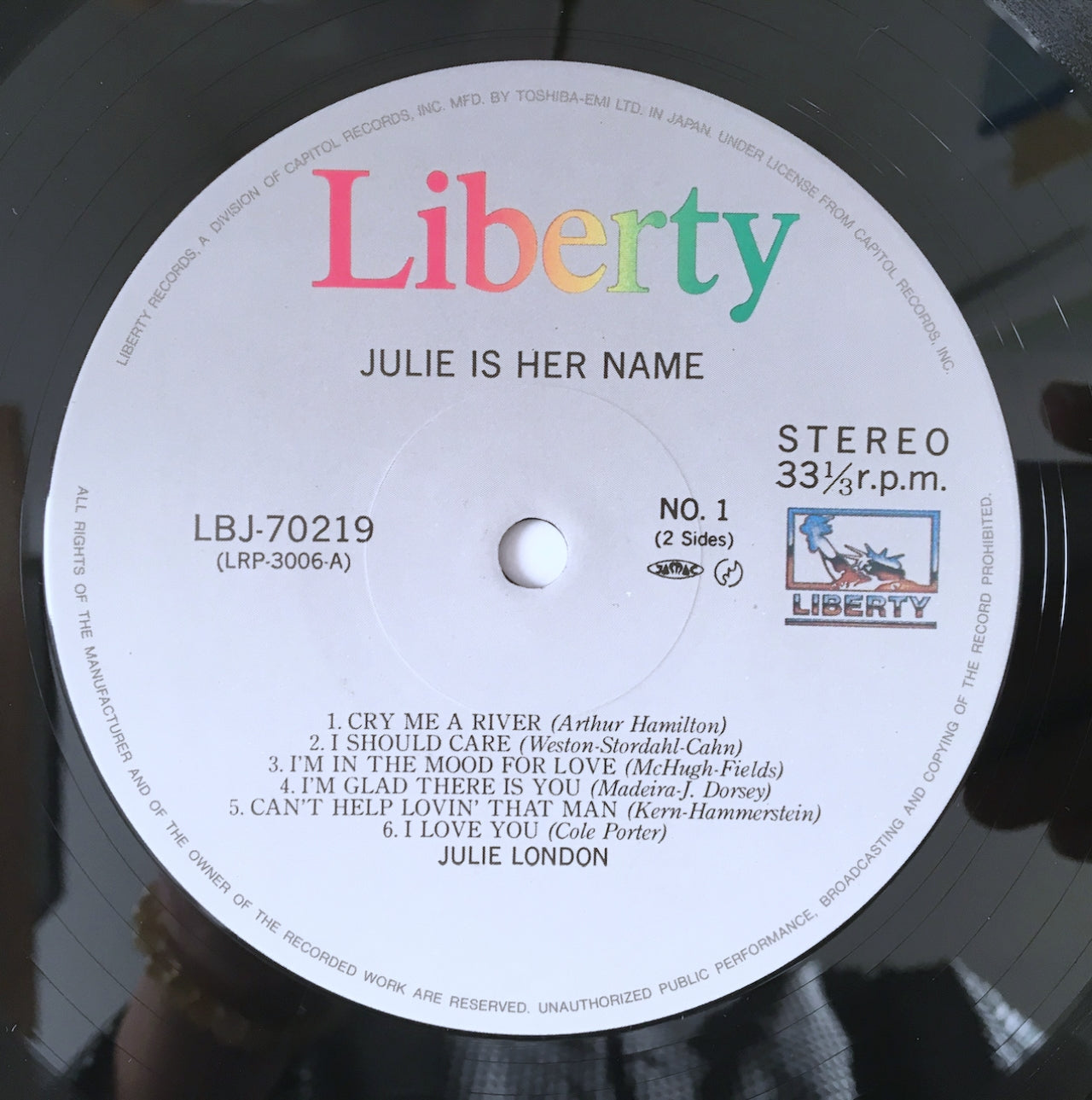 LP/ JULIE LONDON / JULIE IS HER NAME / 国内盤 帯・ライナー LIBERTY LBJ-70219