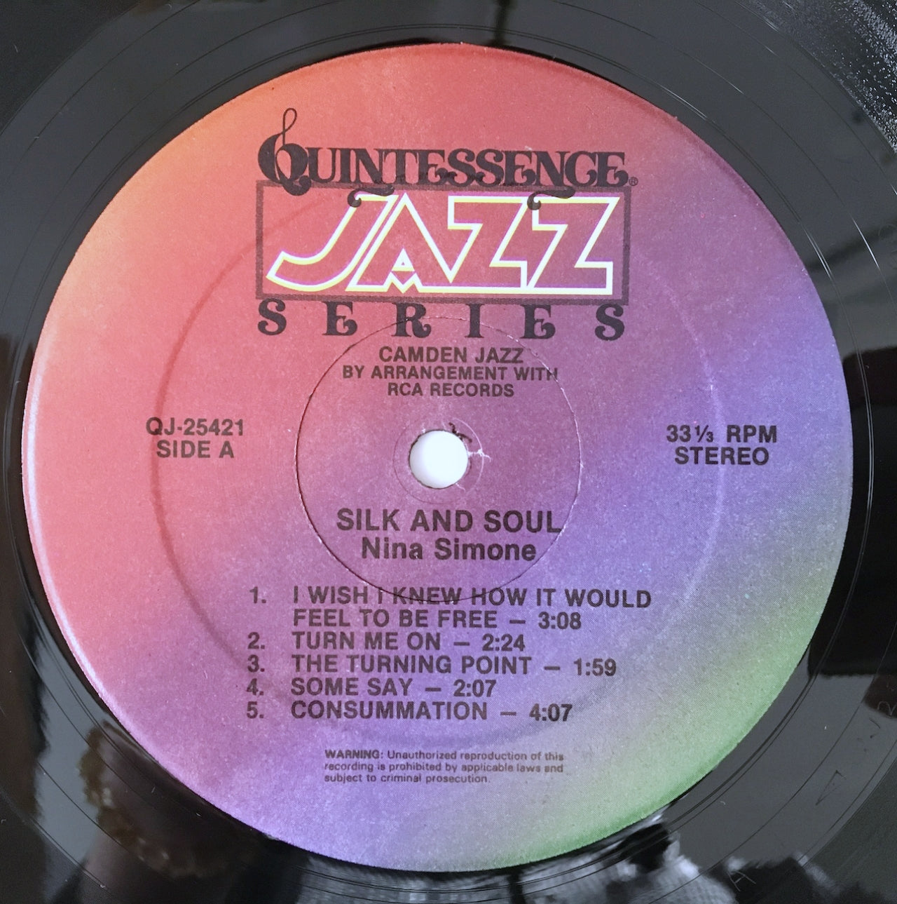 LP/ NINA SIMONE / SILK AND SOUL / US盤 VOCAL QUINTESSENCE QJ-25421