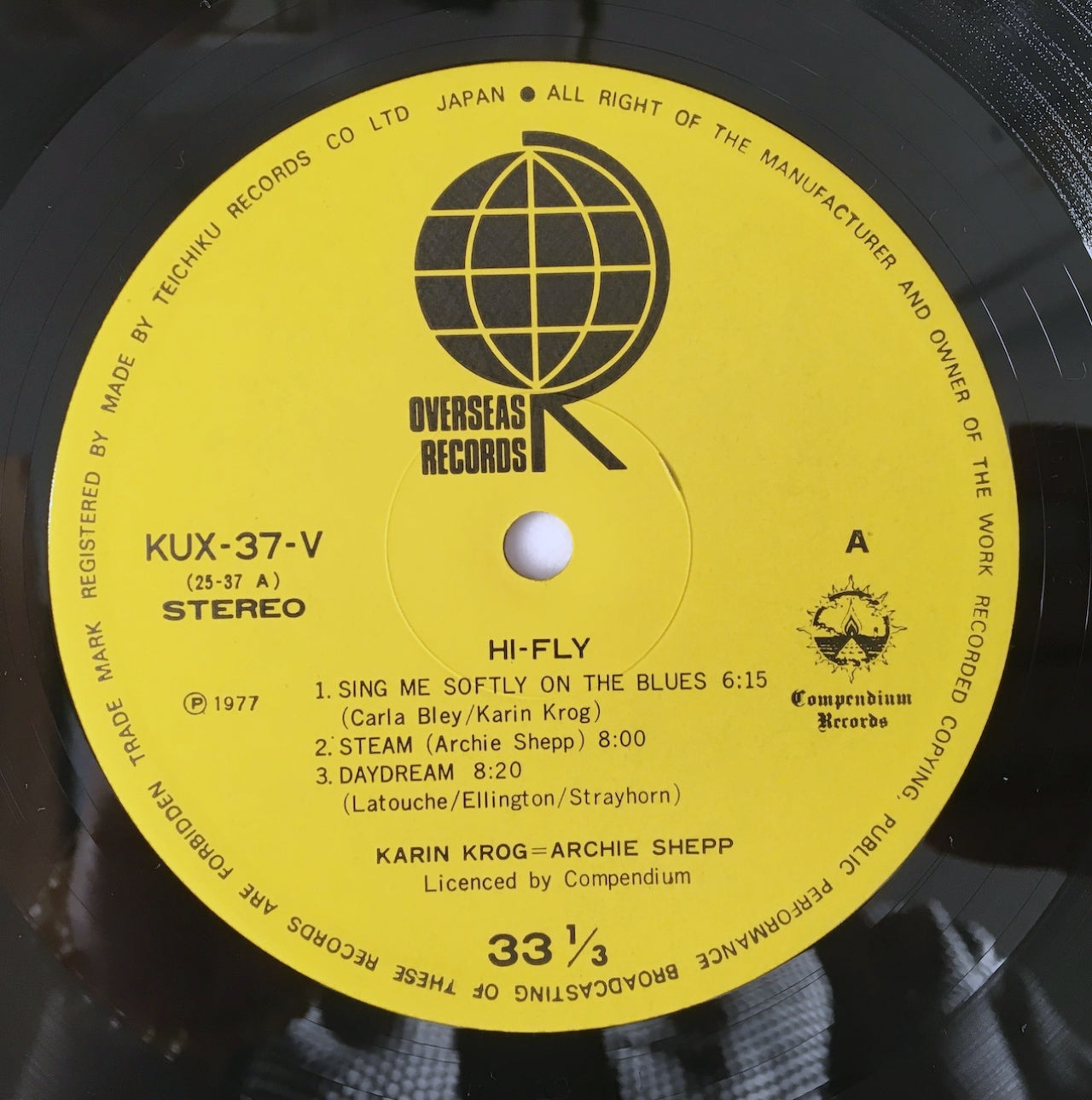 LP/ KARIN KROG AND ARCHIE SHEPP / HI-FLY / 国内盤  帯・ライナー OVERSEAS KUX37V