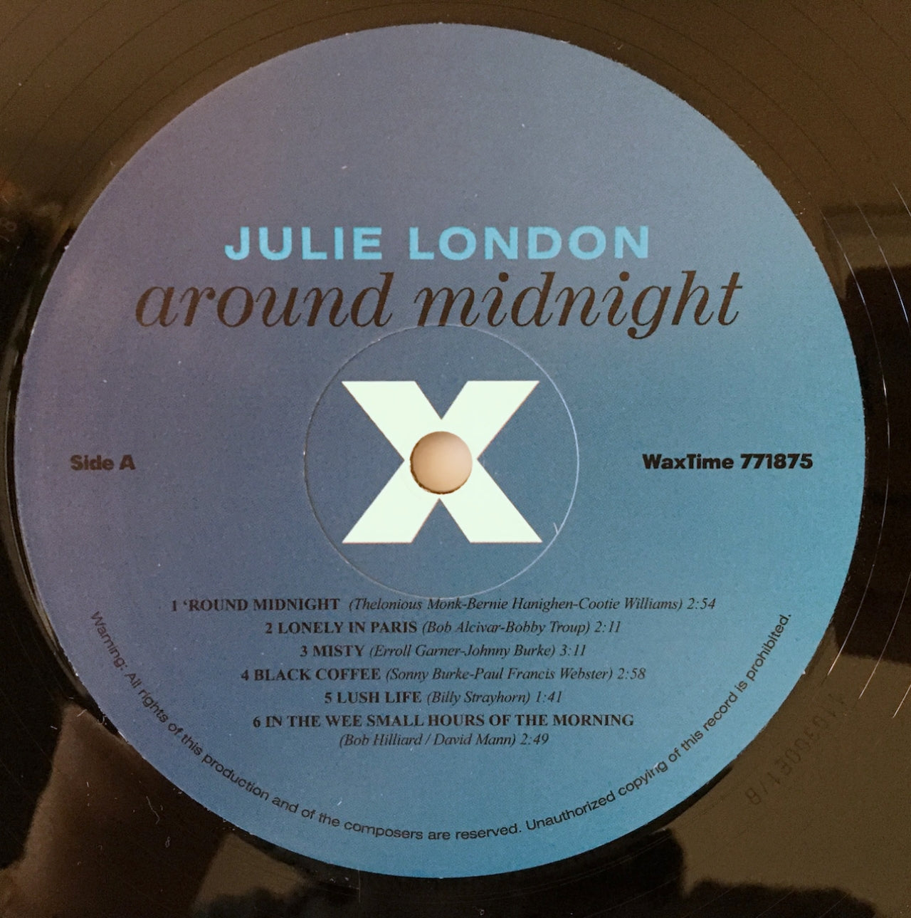 LP/ JULIE LONDON  / AROUND MIDNIGHT  / EU盤 ボーカル WAXTIME 771875