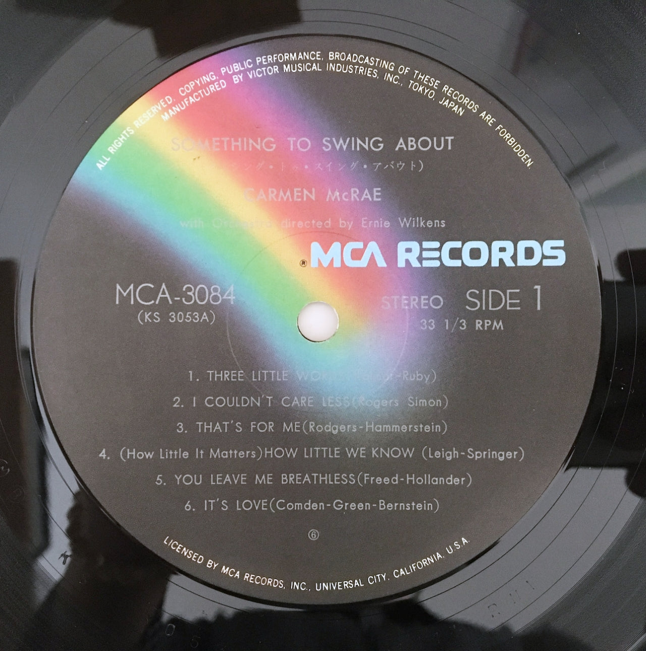 LP/ CARMEN McRAE / SOMETHING TO SWING ABOUT / 国内盤  帯付き MCA MCA-3084