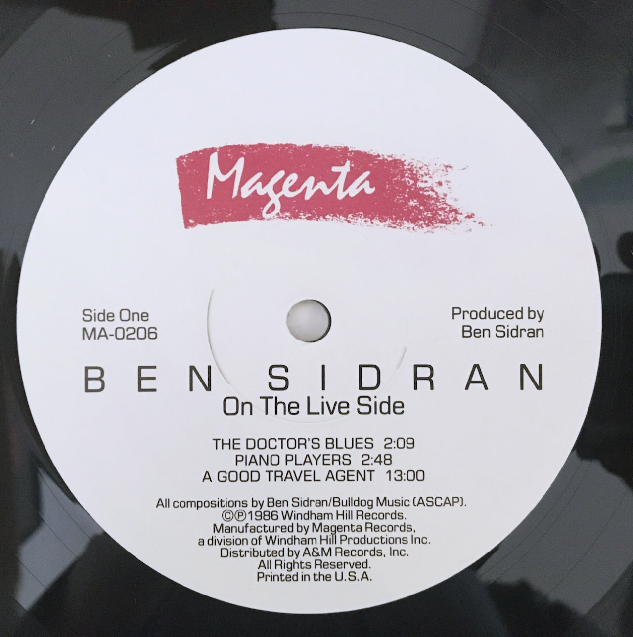 LP/ BEN SIDRAN / ON THE LIVE SIDE / US盤  A&M SJL1200