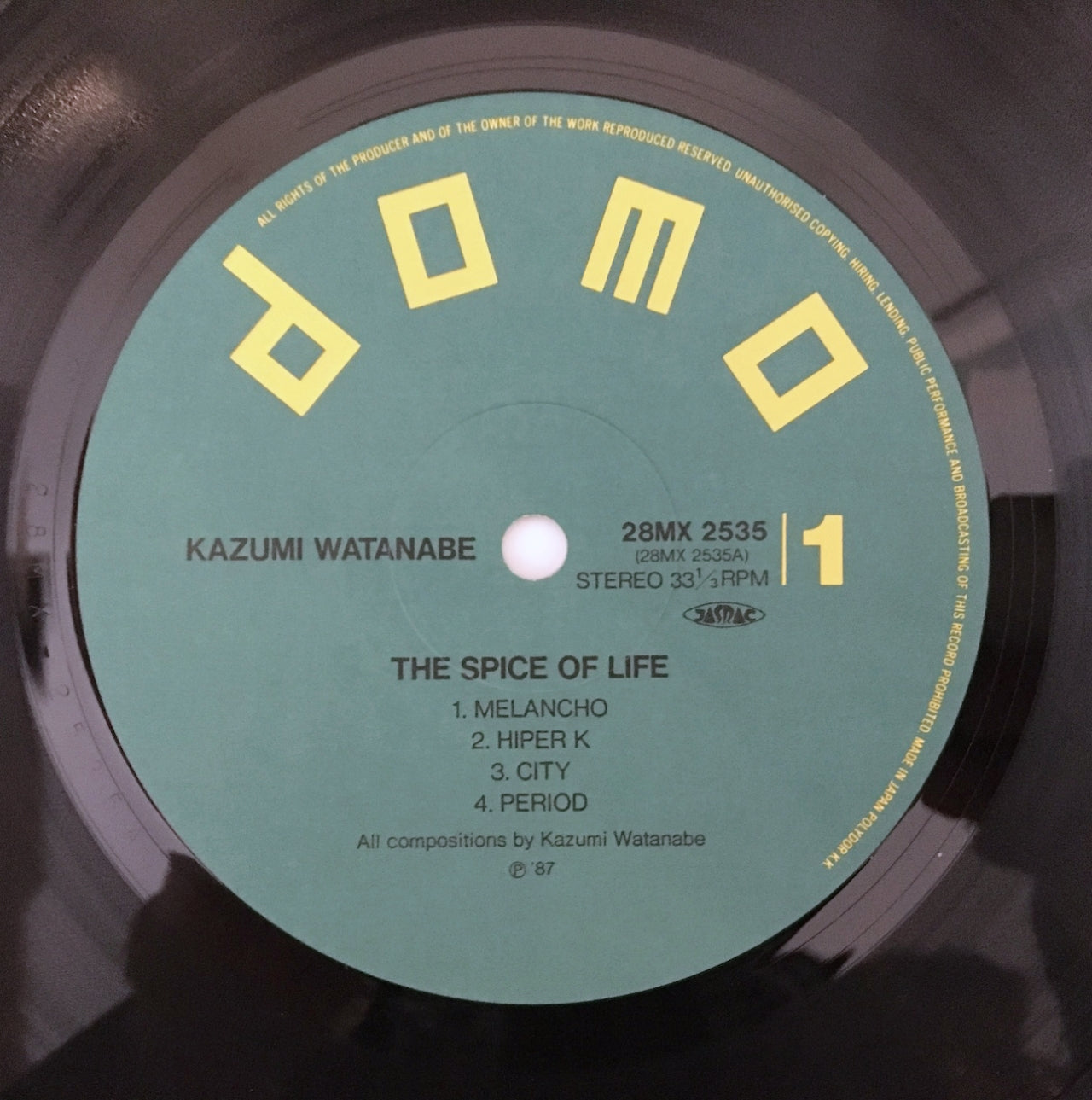 LP/ KAZUMI WATANABE / THE SPICE OF LIFE / 国内盤  ライナー付き DOMO 25MX2535