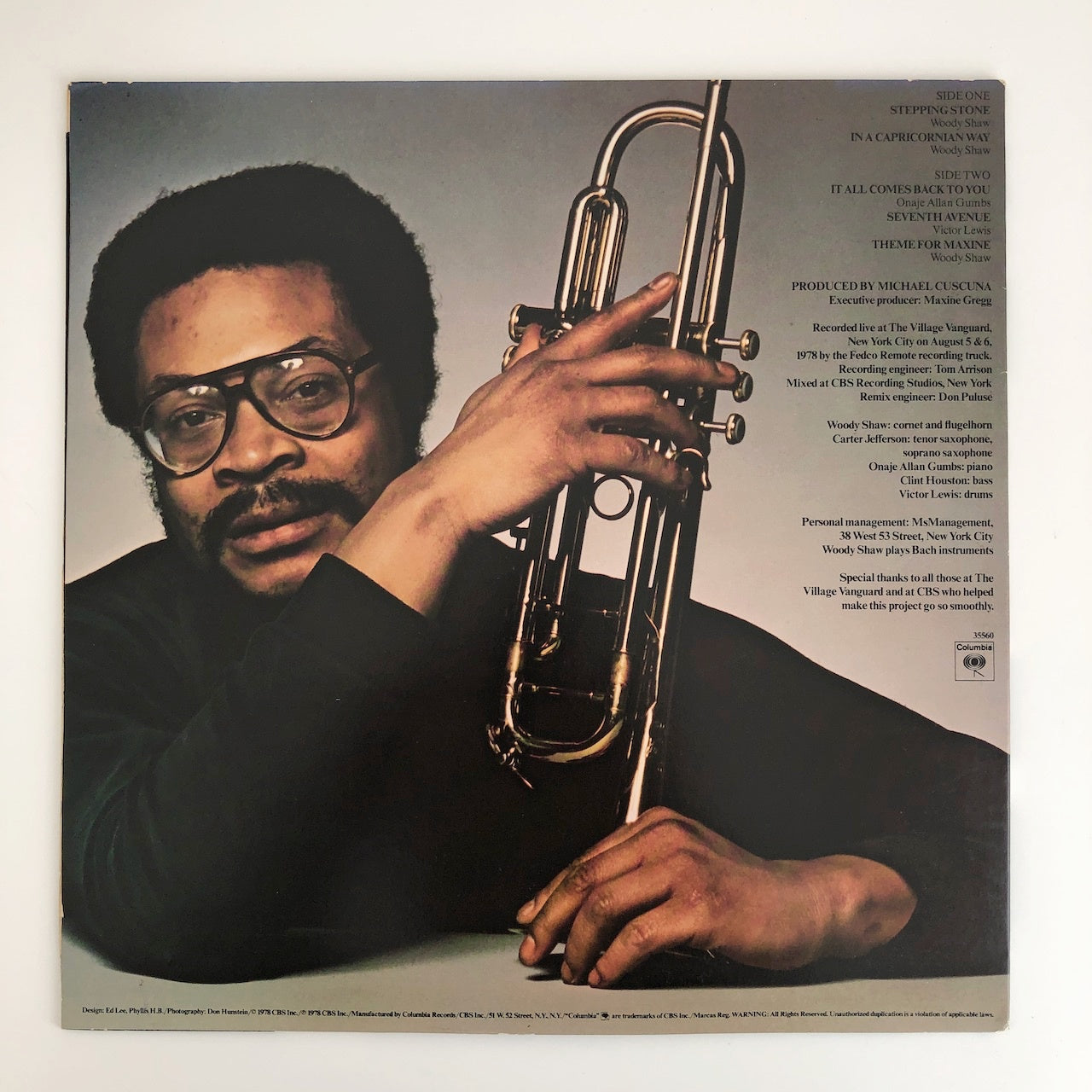 LP/ WOODY SHAW / STEPPING STONES-LIVE AT THE VILLAGE VANGUARD / US盤 インナー付き COLUMBIA JC35560