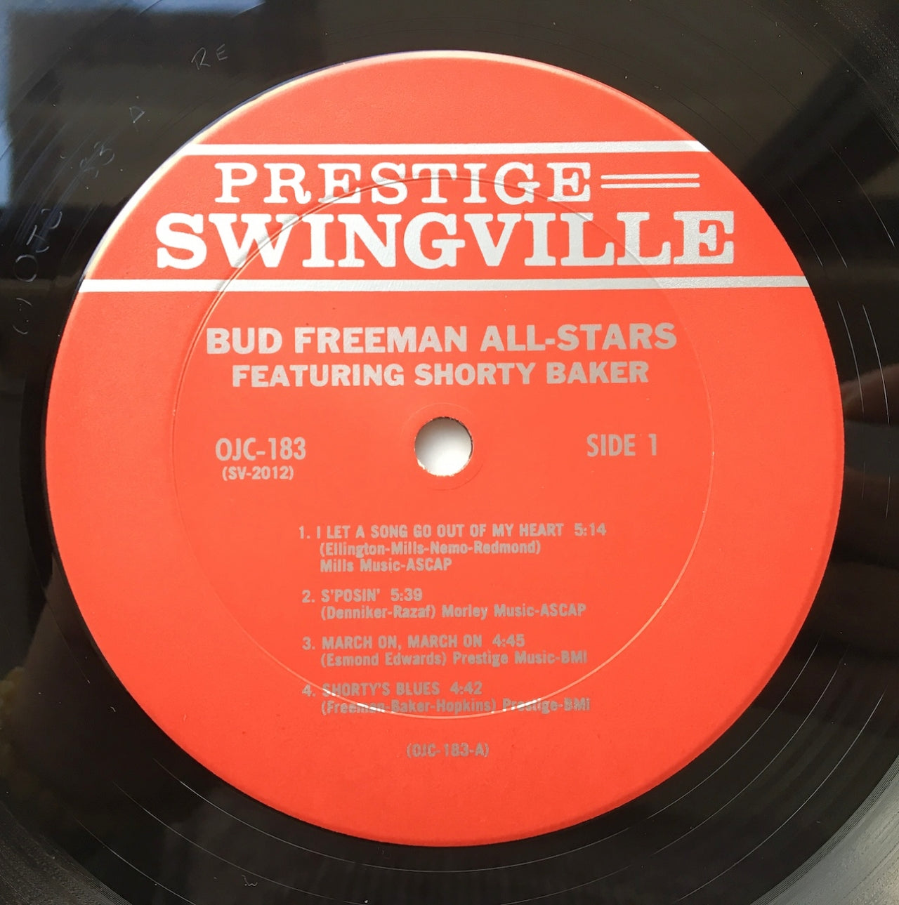 LP/ BUD FREEMAN / THE BUD FREEMAN ALLSTARS, FEATURING SHORTY BAKER / US盤 OJC盤 SWINGVILLE OJC183