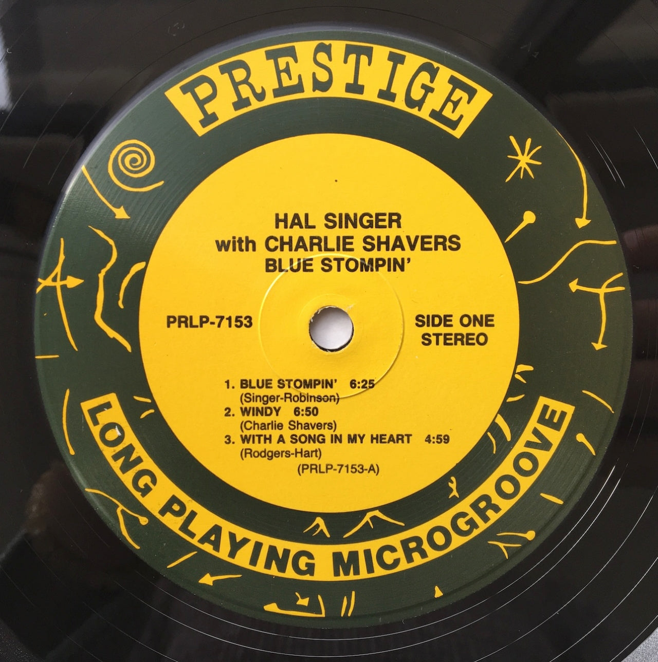 LP/ HAL SINGER WITH CHARLIE SHAVERS / BLUE STOMPIN' / US盤 FANTASY PRESTIGE PR7153