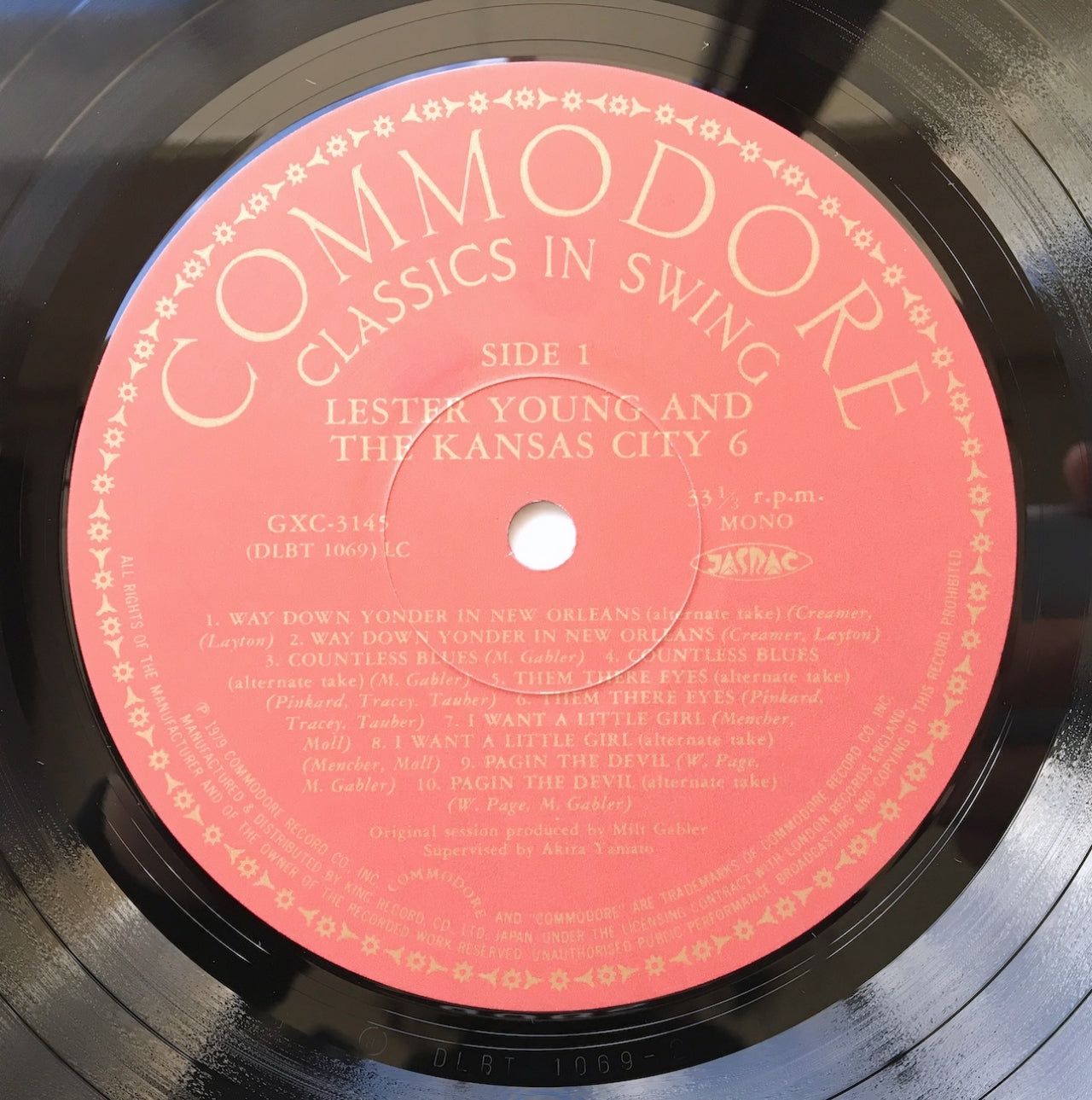 LP/ LESTER YOUNG / LESTER YOUNG AND THE KANSAS CITY 6 / 国内盤 帯・ライナー COMMODORE GXC3145