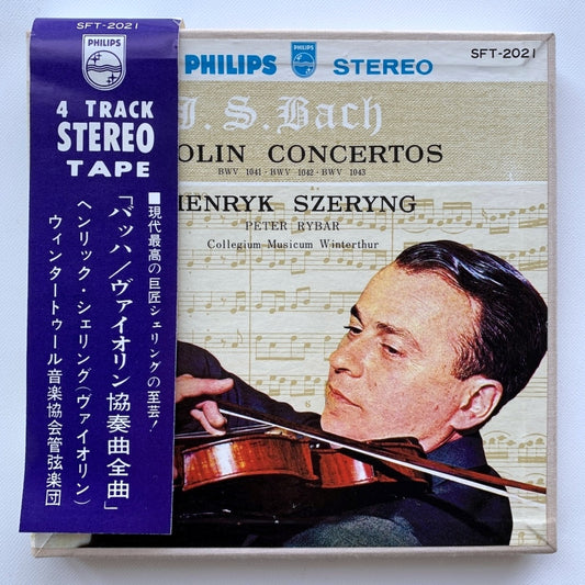 オープンリール/ ヘンリク・シェリング / J.S.バッハ:ヴァイオリン協奏曲 全集 / 国内盤 7号 4トラック 19cm/s (7 1/2IPS) 帯 PHILIPS SFT-2021