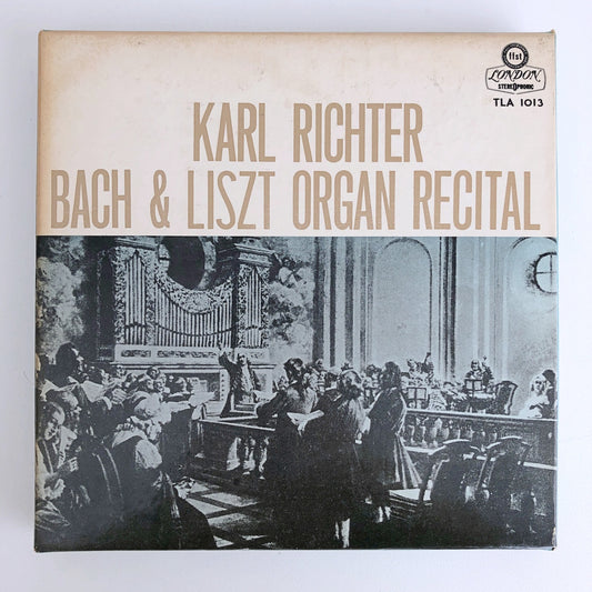 オープンリールテープ  カール・リヒター / バッハ&リスト・オルガン・リサイタル 7号 19cm/s (7 1/2IPS) 4トラック 日本製 ライナー(うすヤケ)付