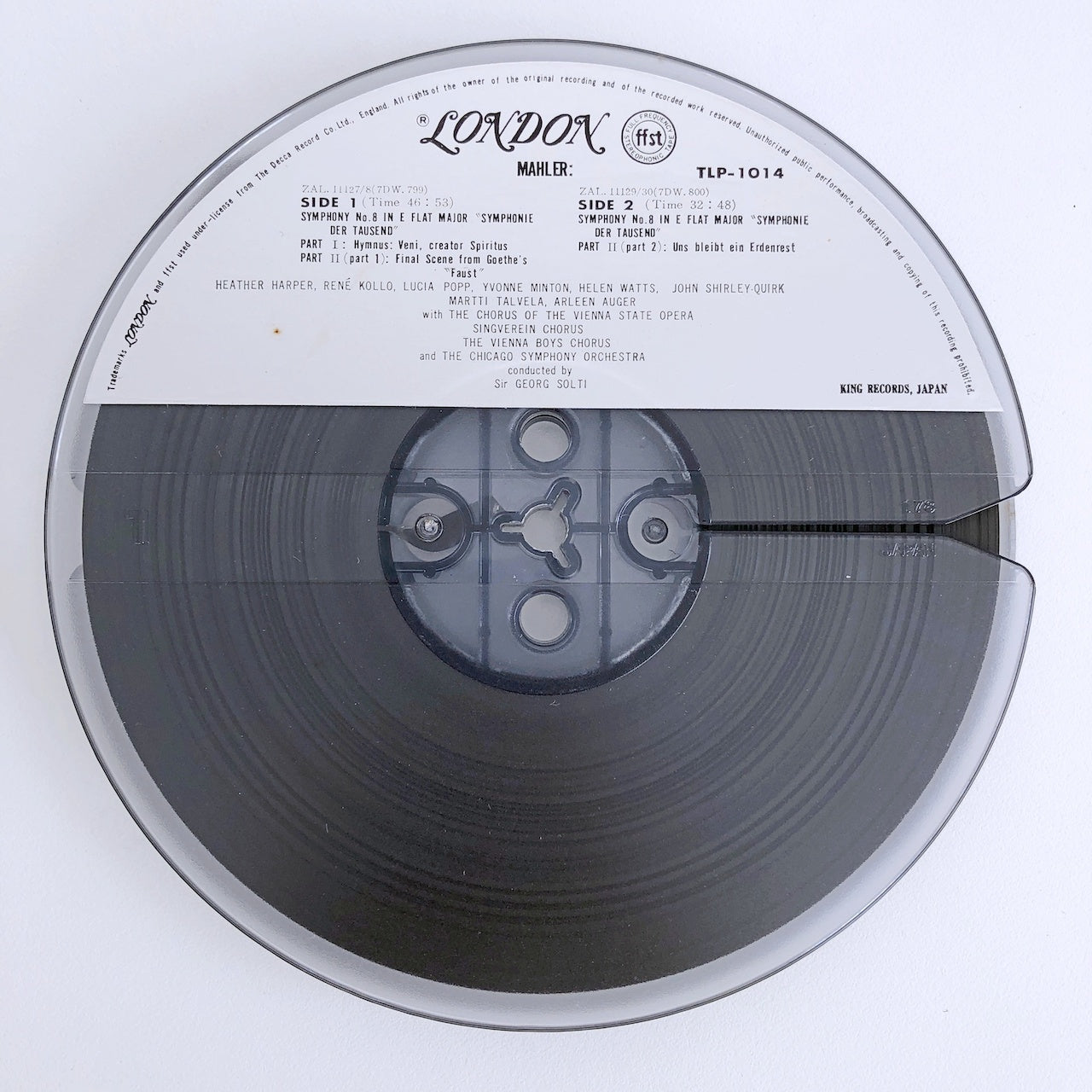 オープンリールテープ ゲオルグ・ショルティ / マーラー :交響曲第8番「千人の交響曲」 7号 19cm/s (7 1/2IPS) 4トラック 日本製 帯・ライナー(シミ)付き