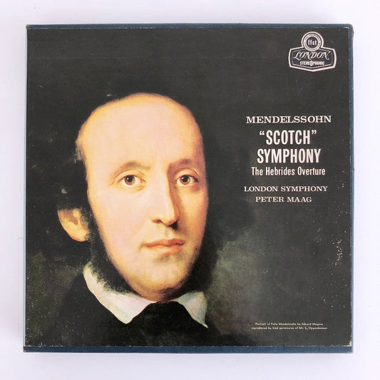 オープンリールテープ ペーター・マーク / メンデルスゾーン:交響曲第3番、序曲「フィンガルの洞窟 」 7号 19cm/s (7 1/2IPS) 4トラック US製 インサート付