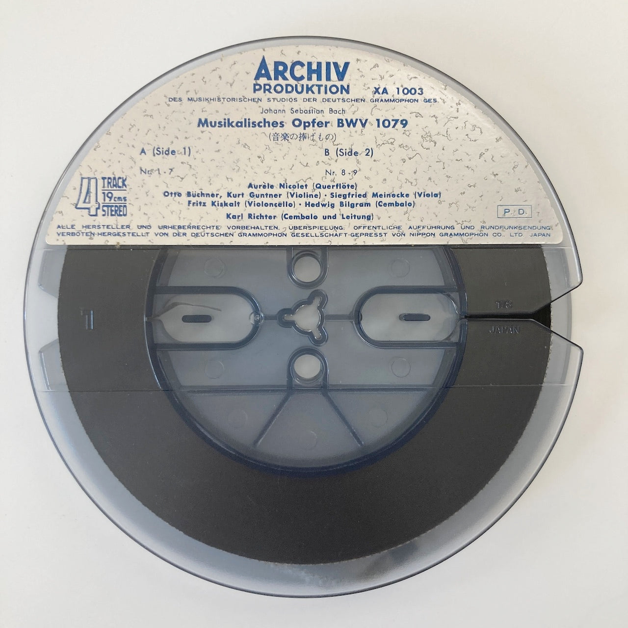 オープンリールテープ / カール・リヒター / J.Sバッハ:音楽の捧げもの / 7号 19cm/s (7 1/2IPS) 4トラック 日本盤 ライナー ※リールラベルに経年劣化あり / ARCHIV