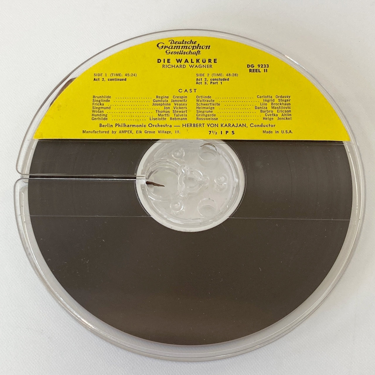 オープンリールテープ / ヘルベルト・フォン・カラヤン / ワーグナー:ワルキューレ / 7号 3本組 19cm/s (7 1/2IPS) 4トラック US盤 ライナー / DGG