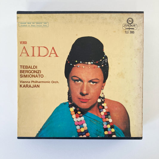 オープンリールテープ / テバルディ 、カラヤン / ヴェルディ:アイーダ / 7号 2本組 19cm/s (7 1/2IPS) 4トラック 国内盤 ライナー欠品 / LONDON
