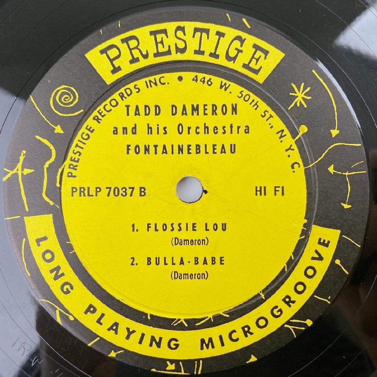 LP/ TADD DAMERON / FONTAINEBLEAU / US盤 オリジナル NYCラベル 深溝 RVG刻印 PRESTIGE PRLP7037