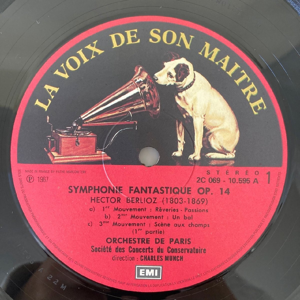 LP/ シャルル・ミュンシュ / ベルリオーズ:幻想交響曲 / フランス盤 コーティングJK インナー VSM 2C069-10595 EMI