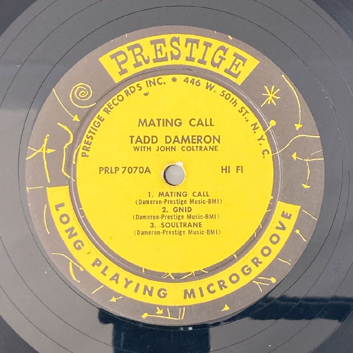 LP/ TADD DAMERON / MATING CALL / US盤 オリジナル NYCラベル DG RVG コーティング PRESTIGE PRLP7070