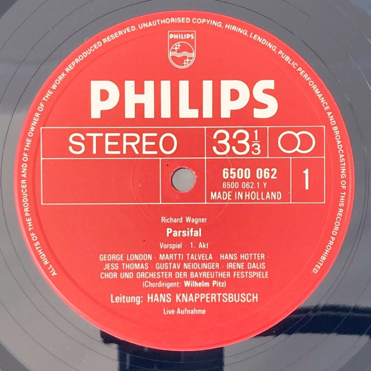 LP/ クナッパーツブッシュ / ワーグナー:歌劇「パルジファル」 / オランダ盤 5枚組 BOX ブックレット・白スリーヴ PHILIPS 6747250