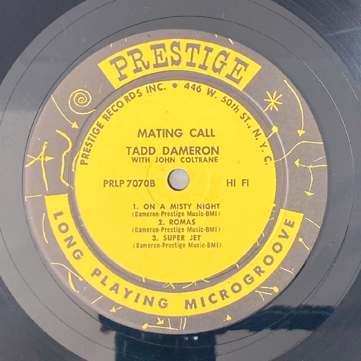 LP/ TADD DAMERON / MATING CALL / US盤 オリジナル NYCラベル DG RVG コーティング PRESTIGE PRLP7070