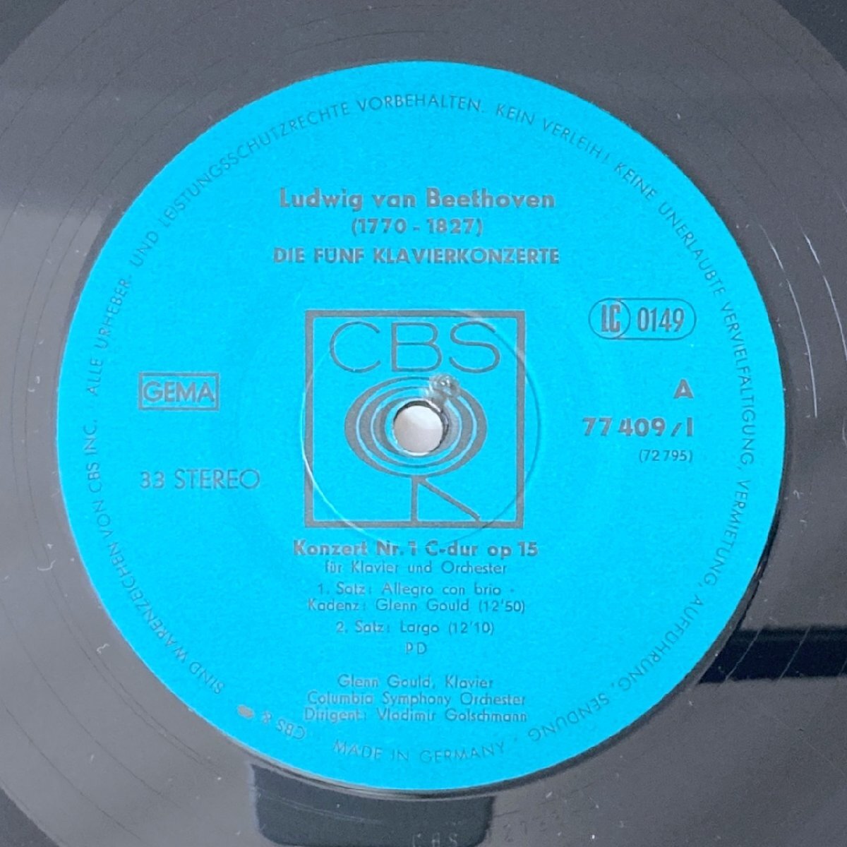 LP/ グールド、バーンスタイン 他 / ベートーヴェン:ピアノ協奏曲集 / オランダ盤 4枚組 ブックレット・白スリーヴ CBS SONY S77409