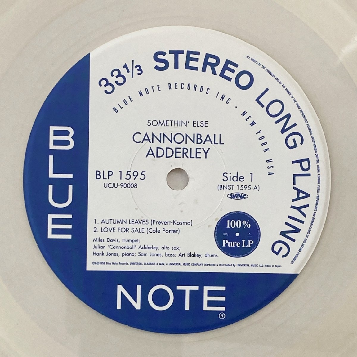 LP/ CANNONBALL ADDERLEY / SOMETHIN' ELSE / キャノンボール・アダレイ / 国内盤 帯・インナー BLUE NOTE UCJU-90008