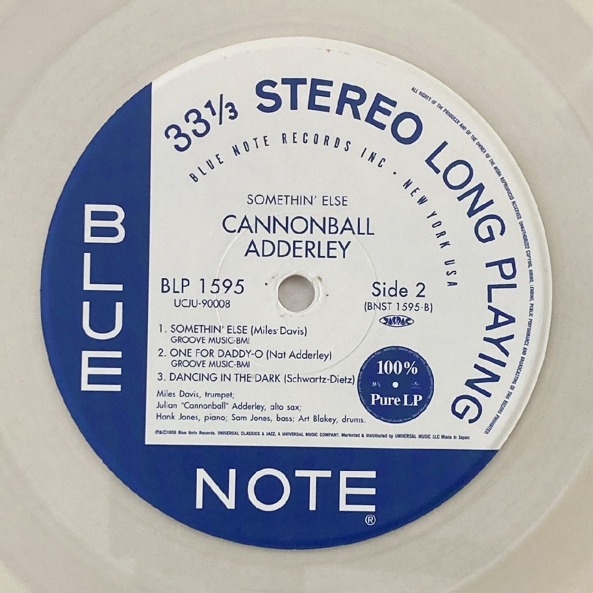 LP/ CANNONBALL ADDERLEY / SOMETHIN' ELSE / キャノンボール・アダレイ / 国内盤 帯・インナー BLUE NOTE UCJU-90008