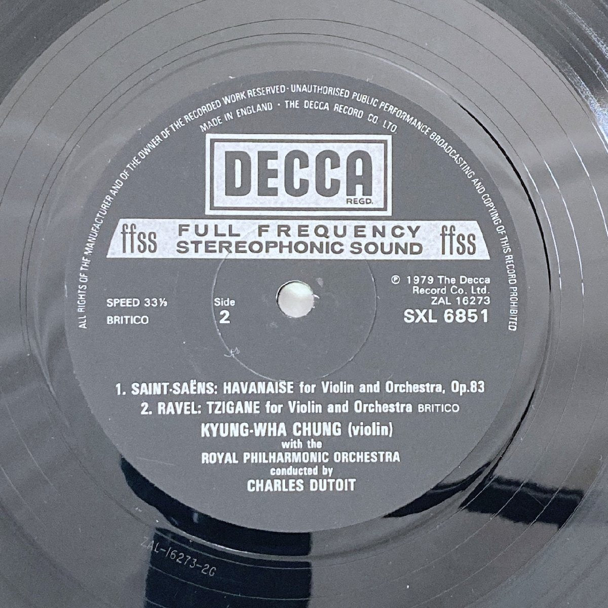LP/ チョン・キョンファ / フランス・ヴァイオリン作品集 / UK盤 ED4 コーティングJK CS DECCA SXL6851
