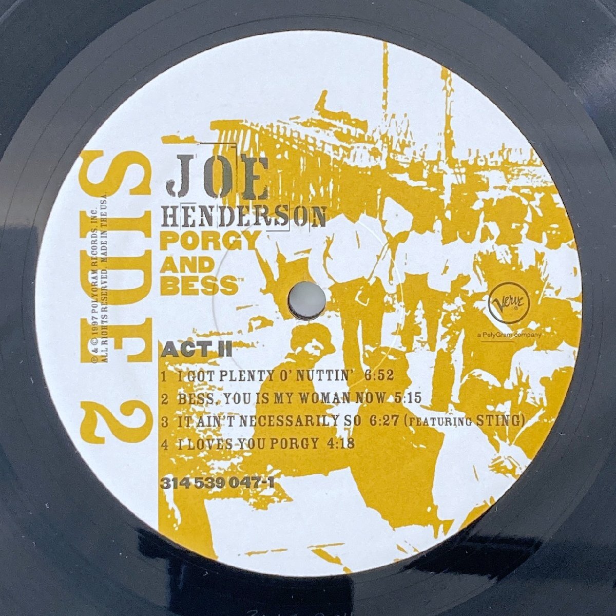 LP/ JOE HENDERSON / PORGY & BESS / ジョー・ヘンダーソン / US盤 2枚組 180g 重量盤 VERVE 314539047-1