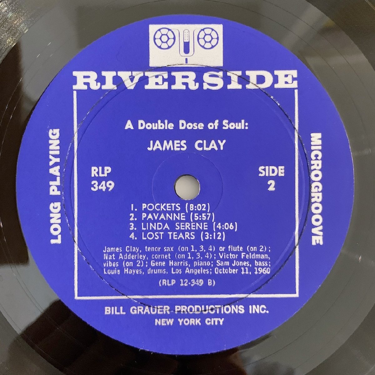 LP/ JAMES CLAY / A DOUBLE DOSE OF SOUL / ジェイムス・クレイ / US盤 オリジナル 青大ラベル 太DG RIVERSIDE RLP349
