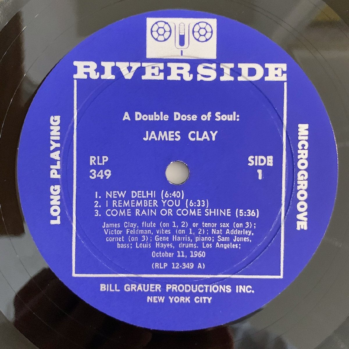 LP/ JAMES CLAY / A DOUBLE DOSE OF SOUL / ジェイムス・クレイ / US盤 オリジナル 青大ラベル 太DG RIVERSIDE RLP349