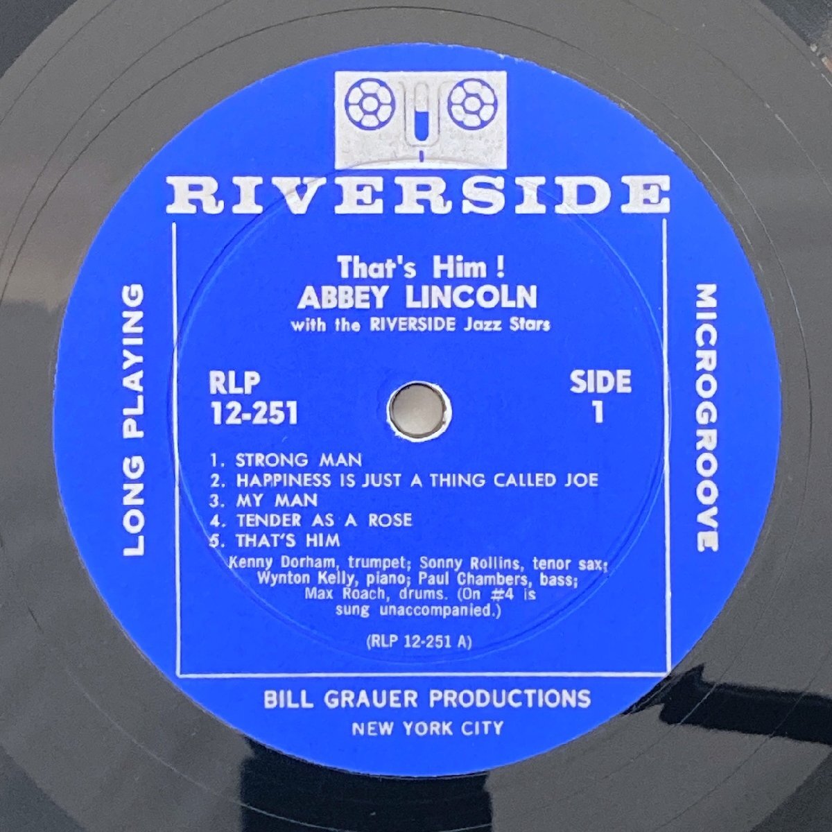 LP/ ABBEY LINCOLN / THAT'S HIM! / アビー・リンカーン / US盤 オリジナル 青大ラベル DG 553W RIVERSIDE RLP12-251