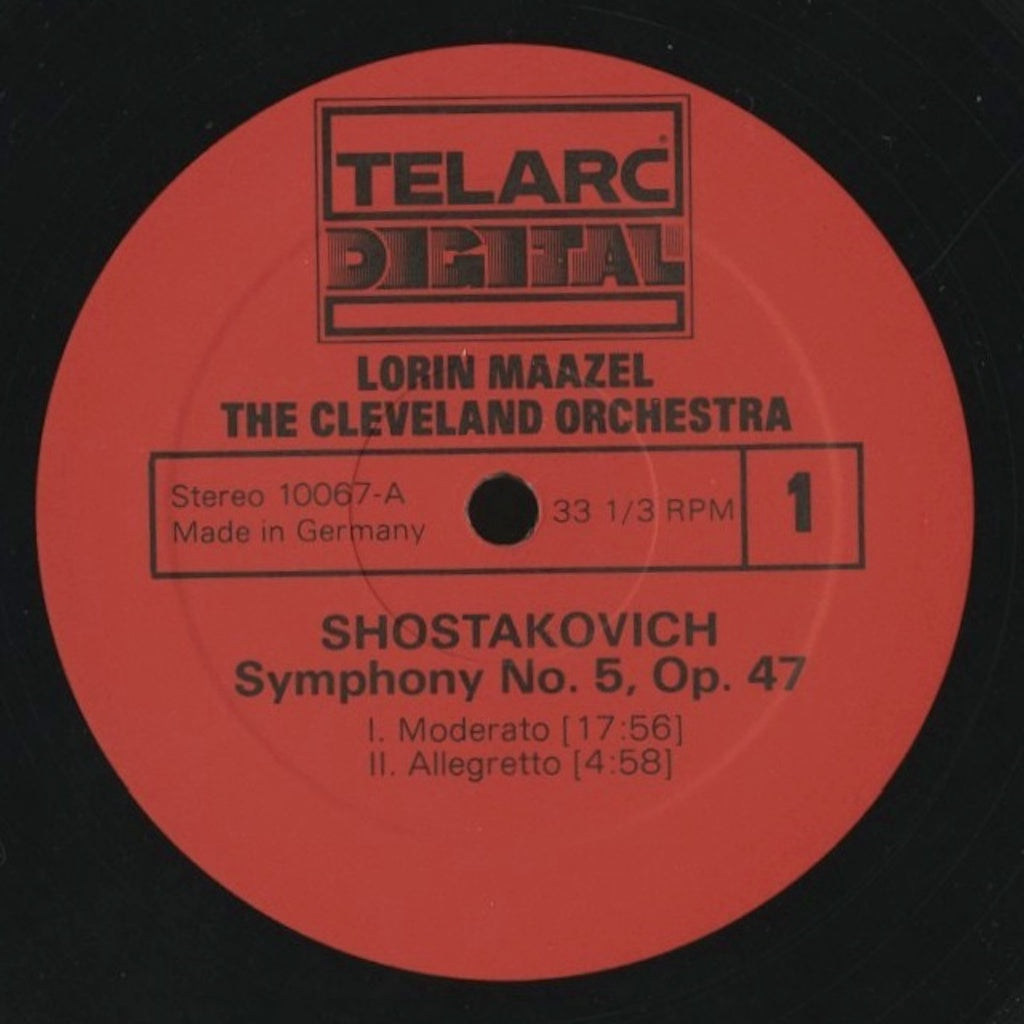 LP/ マゼール、クリーヴランド管 / ショスタコーヴィッチ:交響曲第5番 / ドイツ直輸入盤 ゲートフォールドJK 帯付 DIGITAL TELARC DG-10067