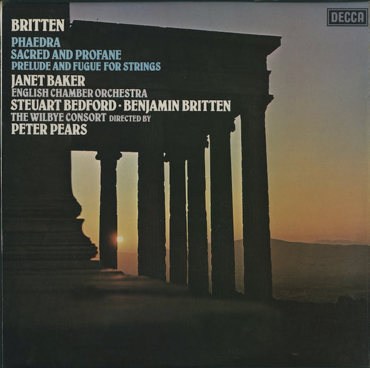 ジャネット・ベイカー / ブリテン：弦楽のための前奏曲とフーガ、カンタータ「フェドーラ」/ UKオリジナル盤/DECCA/ED4/コーティングJK/CS、歌詞付き