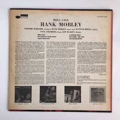 LP/ HANK MOBLEY / ROLL CALL / ハンク・モブレー / US盤 黒音符 RVG STEREO CS BLUE NOTE BST84058