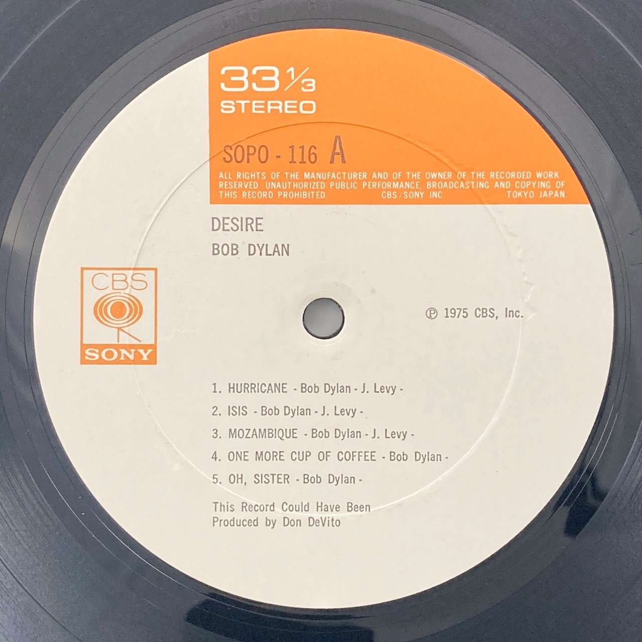 LP/ BOB DYLAN / DESIRE / ボブ・ディラン / 国内盤 帯・ライナー CBS SONY