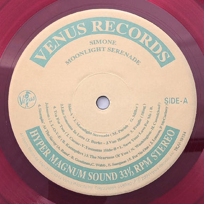 LP/ SIMONE / MOONLIGHT SERENADE / シモーネ / 国内盤 180g 重量盤 カラーレコード 帯・ライナー VENUS TKJV-19134
