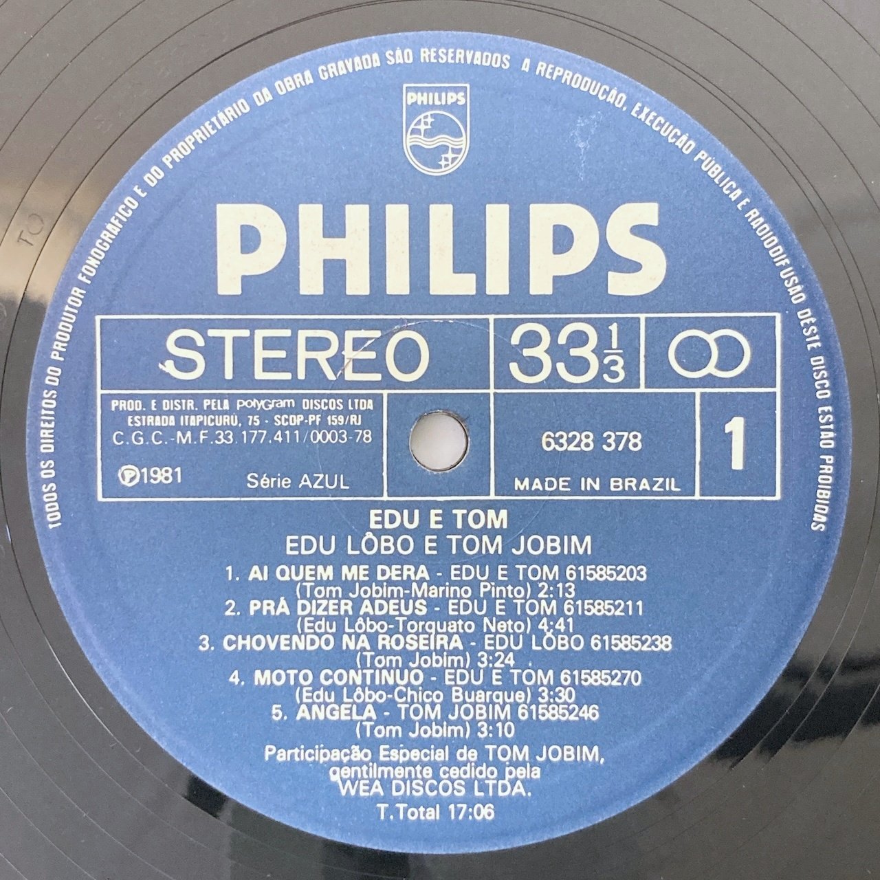 LP/ EDU LOBO E TOM JOBIM / EDU & TOM / エドゥ・ロボ、トム・ジョビン / ブラジル盤 オリジナル ライナー PHILIPS 6328378